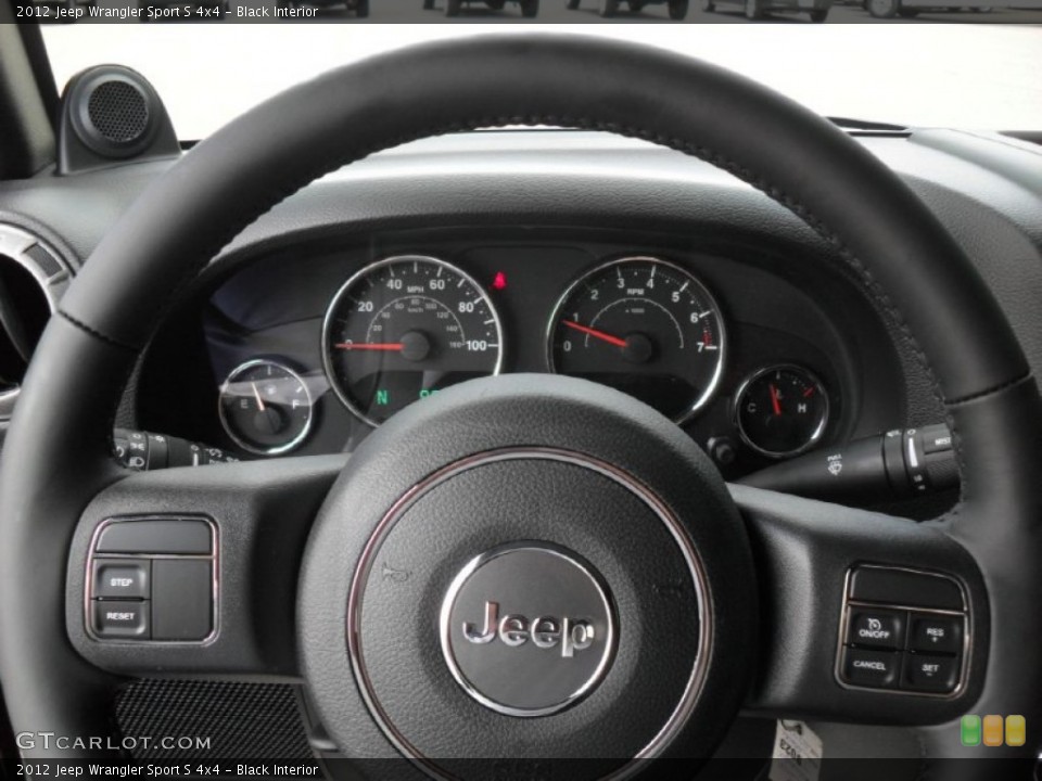 Black Interior Steering Wheel for the 2012 Jeep Wrangler Sport S 4x4 #54034728