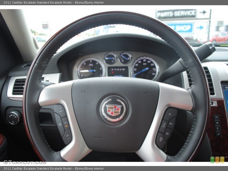 Ebony/Ebony Interior Steering Wheel for the 2011 Cadillac Escalade  #54034739