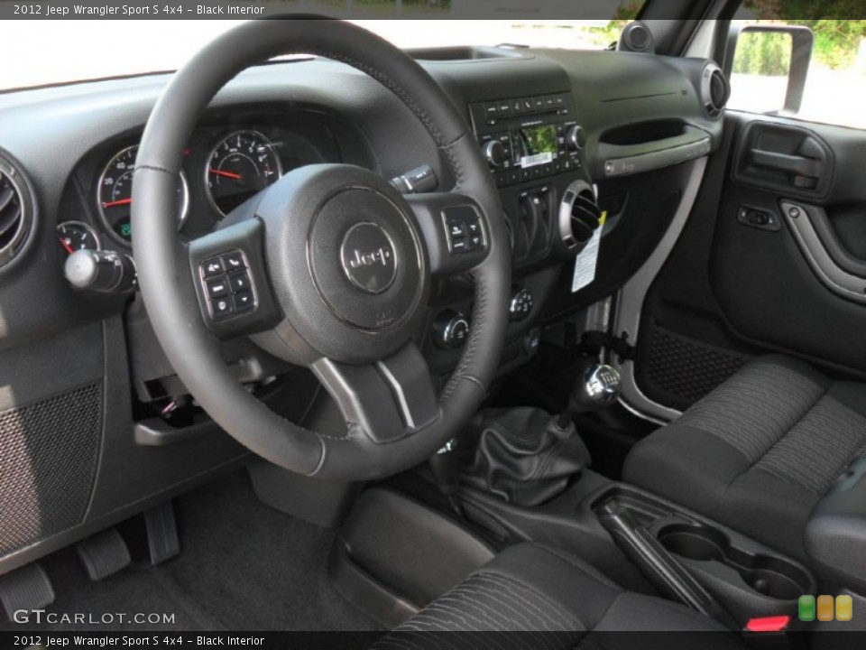 Black Interior Dashboard for the 2012 Jeep Wrangler Sport S 4x4 #54035036