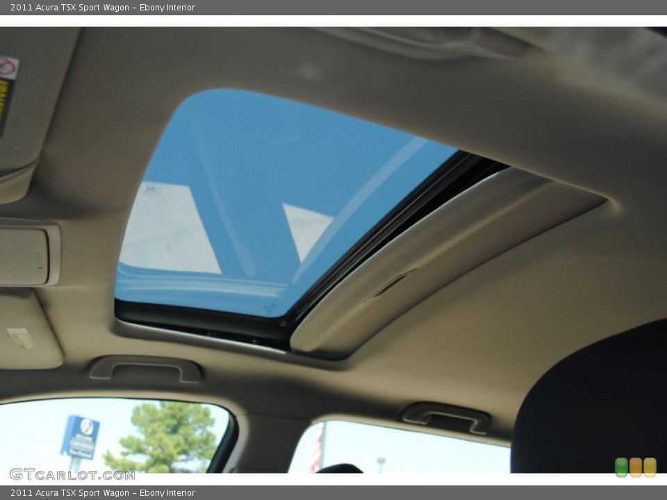 Ebony Interior Sunroof for the 2011 Acura TSX Sport Wagon #54040106