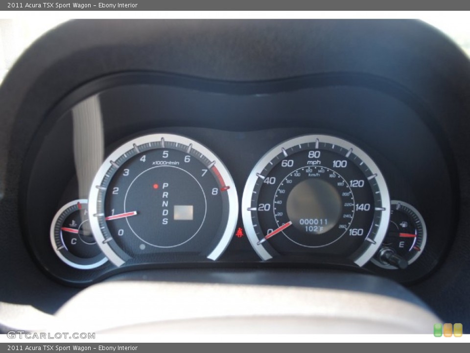 Ebony Interior Gauges for the 2011 Acura TSX Sport Wagon #54040133