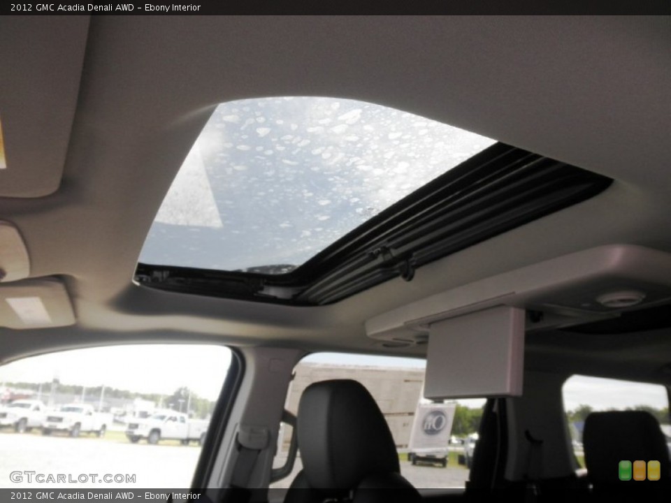 Ebony Interior Sunroof for the 2012 GMC Acadia Denali AWD #54040466