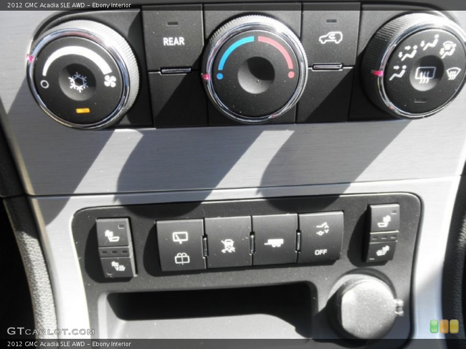 Ebony Interior Controls for the 2012 GMC Acadia SLE AWD #54040641