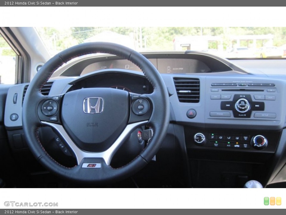 Black Interior Dashboard for the 2012 Honda Civic Si Sedan #54040673