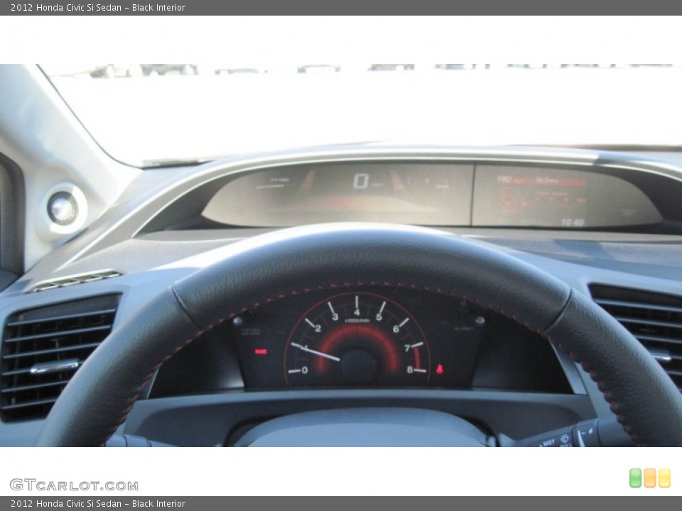 Black Interior Gauges for the 2012 Honda Civic Si Sedan #54040721