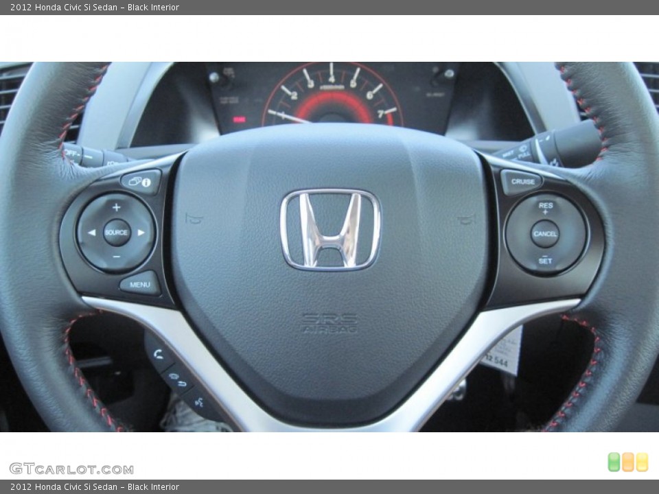 Black Interior Controls for the 2012 Honda Civic Si Sedan #54040739