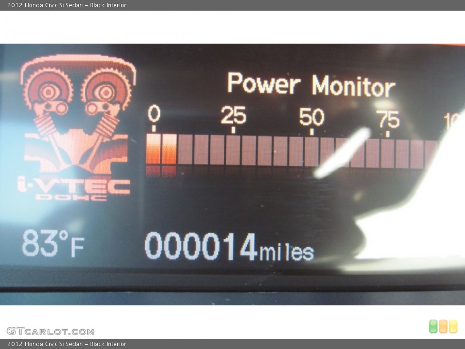 Black Interior Gauges for the 2012 Honda Civic Si Sedan #54040751