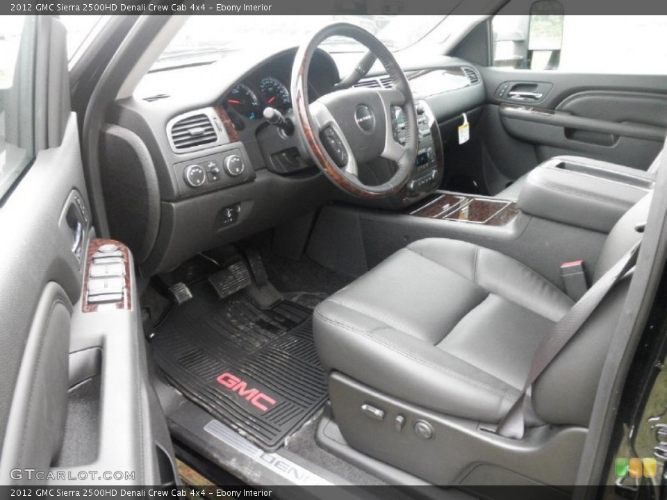 Ebony Interior Photo for the 2012 GMC Sierra 2500HD Denali Crew Cab 4x4 #54042221