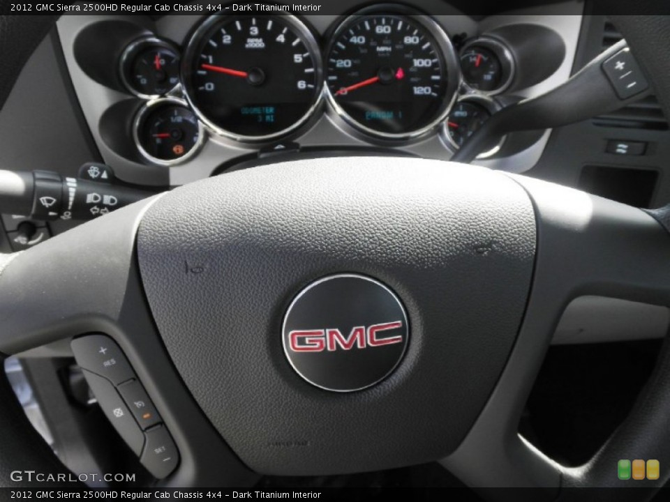 Dark Titanium Interior Steering Wheel for the 2012 GMC Sierra 2500HD Regular Cab Chassis 4x4 #54042473