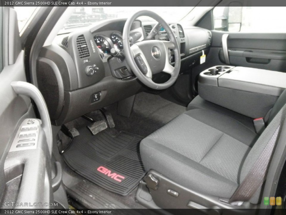 Ebony Interior Photo for the 2012 GMC Sierra 2500HD SLE Crew Cab 4x4 #54042581