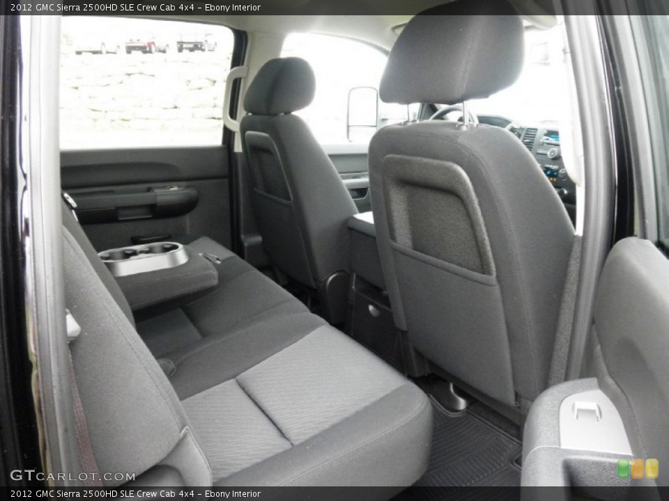 Ebony Interior Photo for the 2012 GMC Sierra 2500HD SLE Crew Cab 4x4 #54042704