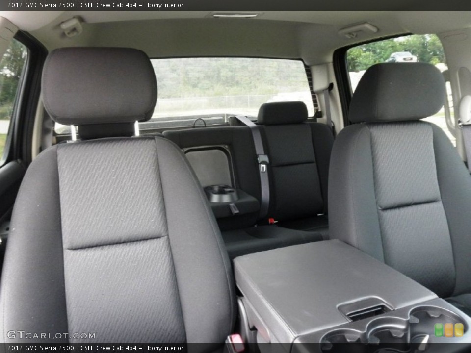 Ebony Interior Photo for the 2012 GMC Sierra 2500HD SLE Crew Cab 4x4 #54042725
