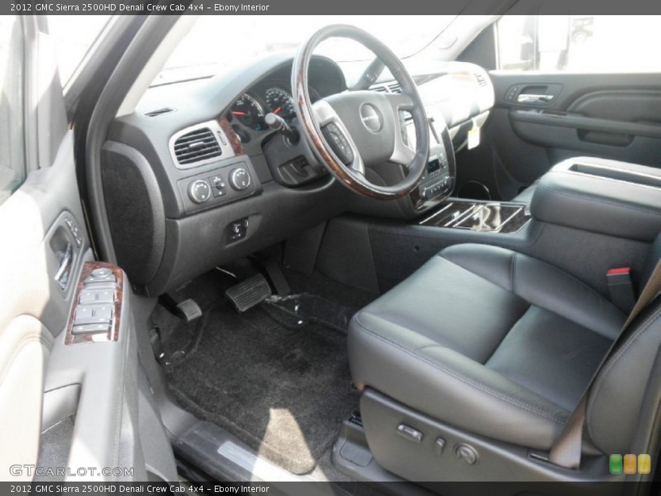 Ebony Interior Photo for the 2012 GMC Sierra 2500HD Denali Crew Cab 4x4 #54043322