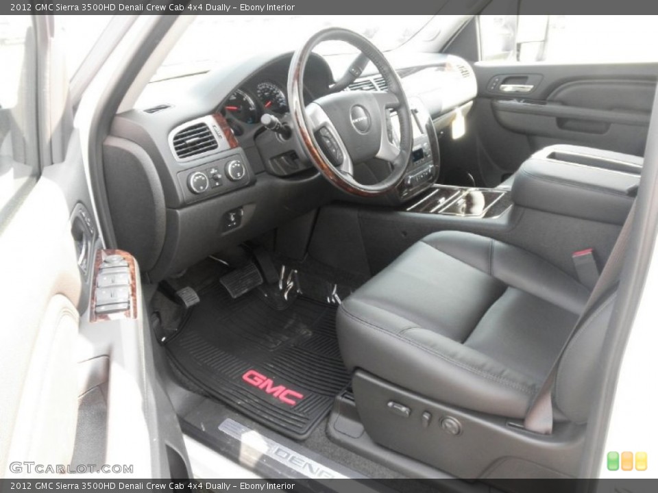 Ebony Interior Photo for the 2012 GMC Sierra 3500HD Denali Crew Cab 4x4 Dually #54043826
