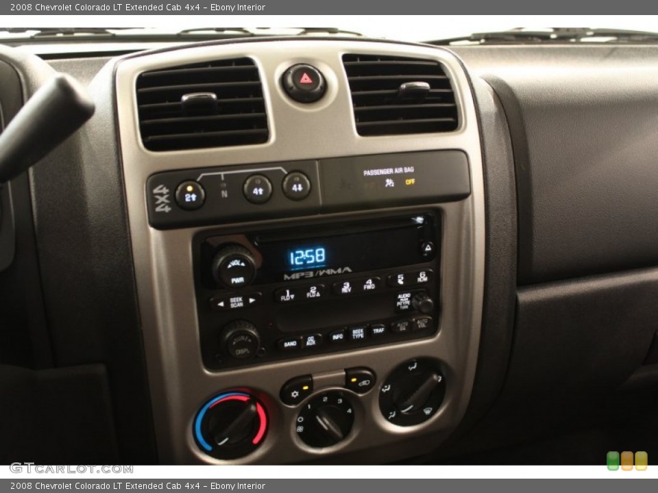 Ebony Interior Controls for the 2008 Chevrolet Colorado LT Extended Cab 4x4 #54047963
