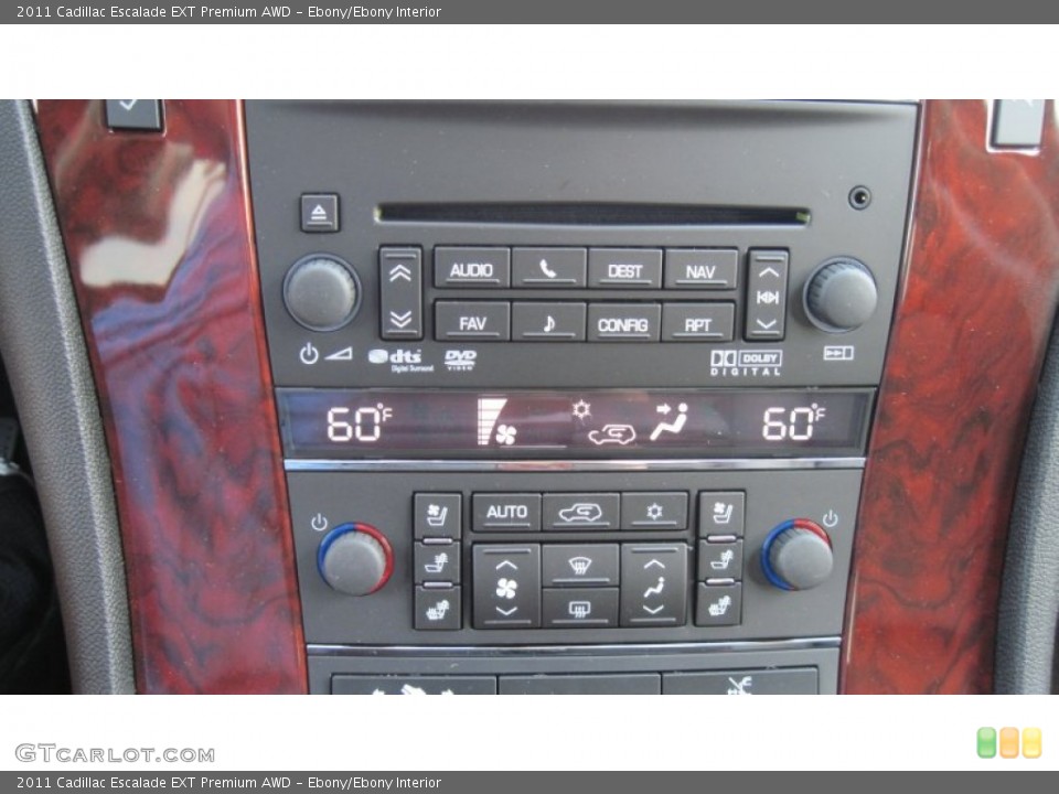Ebony/Ebony Interior Controls for the 2011 Cadillac Escalade EXT Premium AWD #54049043