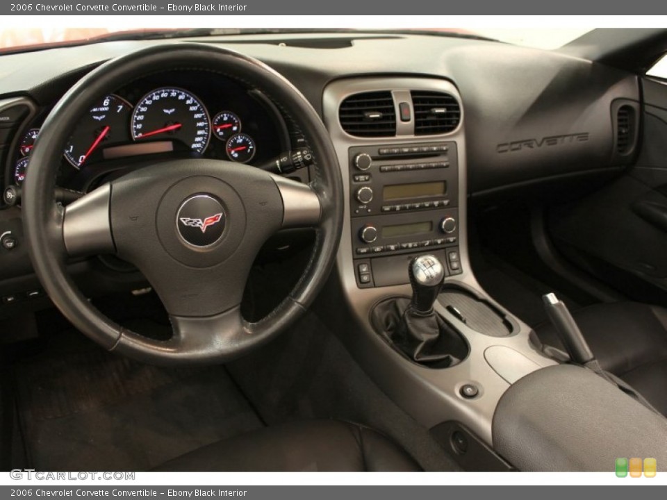 Ebony Black Interior Dashboard for the 2006 Chevrolet Corvette Convertible #54049715