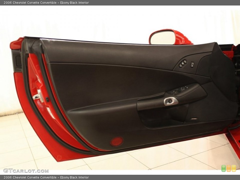Ebony Black Interior Door Panel for the 2006 Chevrolet Corvette Convertible #54049718