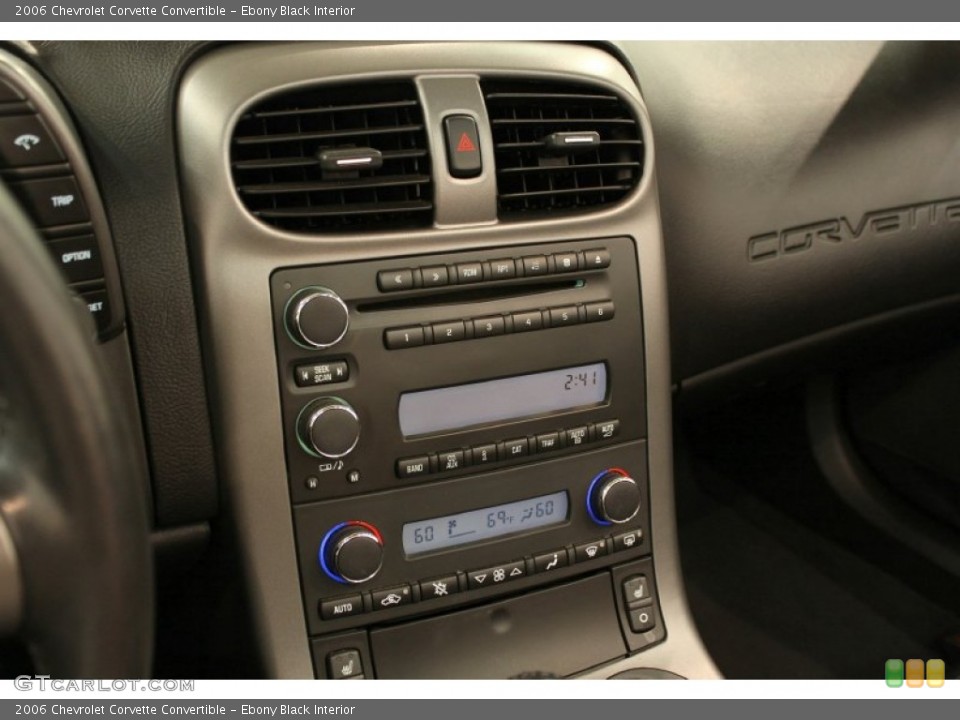 Ebony Black Interior Controls for the 2006 Chevrolet Corvette Convertible #54049739