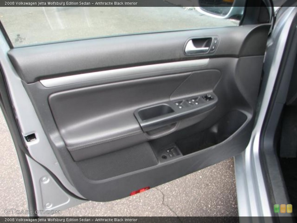 Anthracite Black Interior Door Panel for the 2008 Volkswagen Jetta Wolfsburg Edition Sedan #54056663