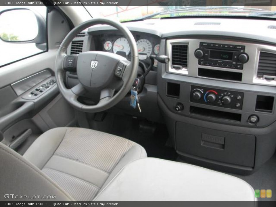 Medium Slate Gray Interior Dashboard for the 2007 Dodge Ram 1500 SLT Quad Cab #54057701