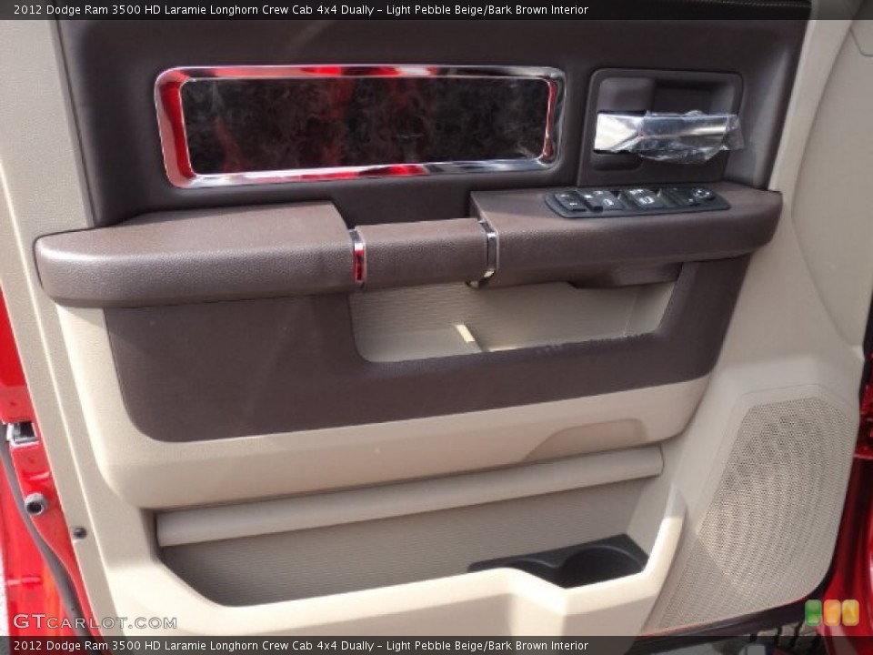 Light Pebble Beige/Bark Brown Interior Door Panel for the 2012 Dodge Ram 3500 HD Laramie Longhorn Crew Cab 4x4 Dually #54059180