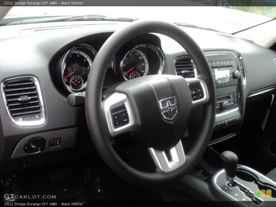 Black Interior Steering Wheel for the 2012 Dodge Durango SXT AWD #54059696