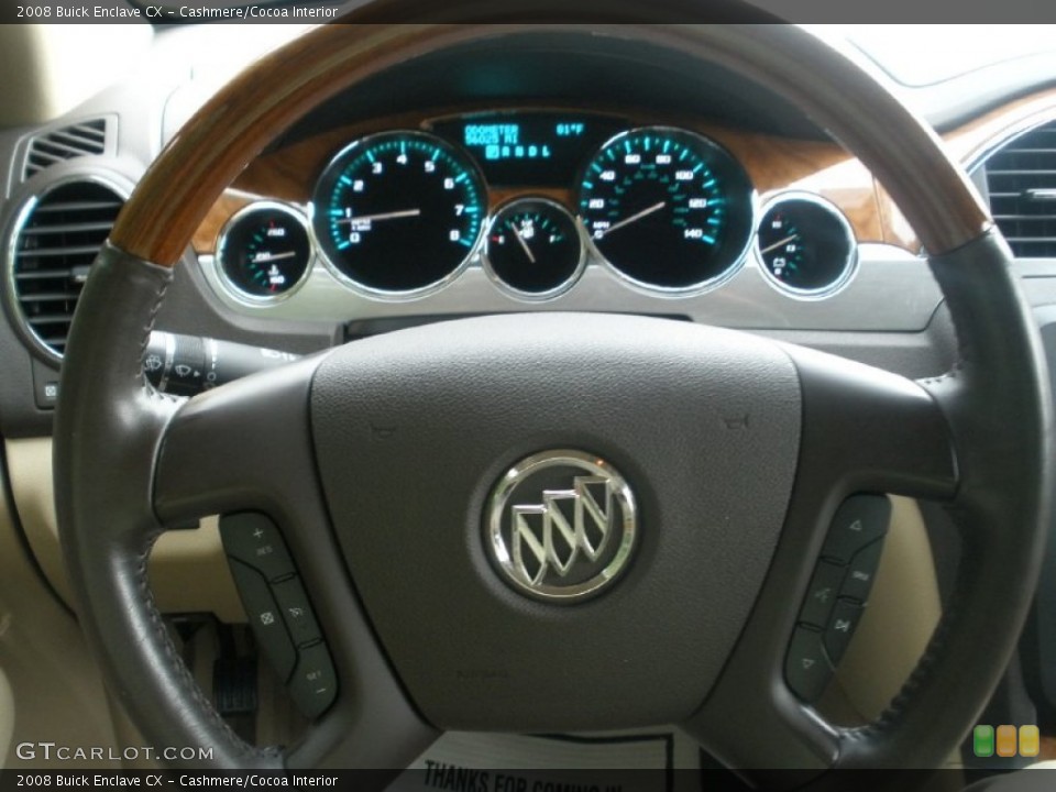 Cashmere/Cocoa Interior Steering Wheel for the 2008 Buick Enclave CX #54061321
