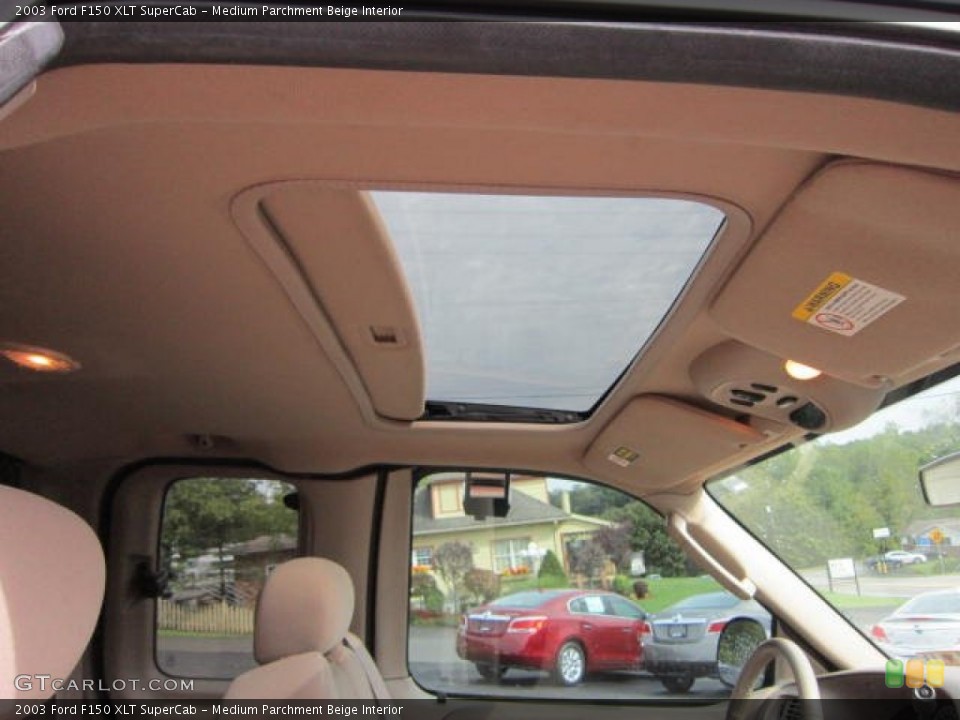 Medium Parchment Beige Interior Sunroof for the 2003 Ford F150 XLT SuperCab #54063707