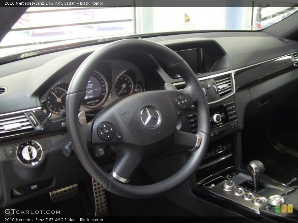 Black Interior Steering Wheel for the 2010 Mercedes-Benz E 63 AMG Sedan #54065546