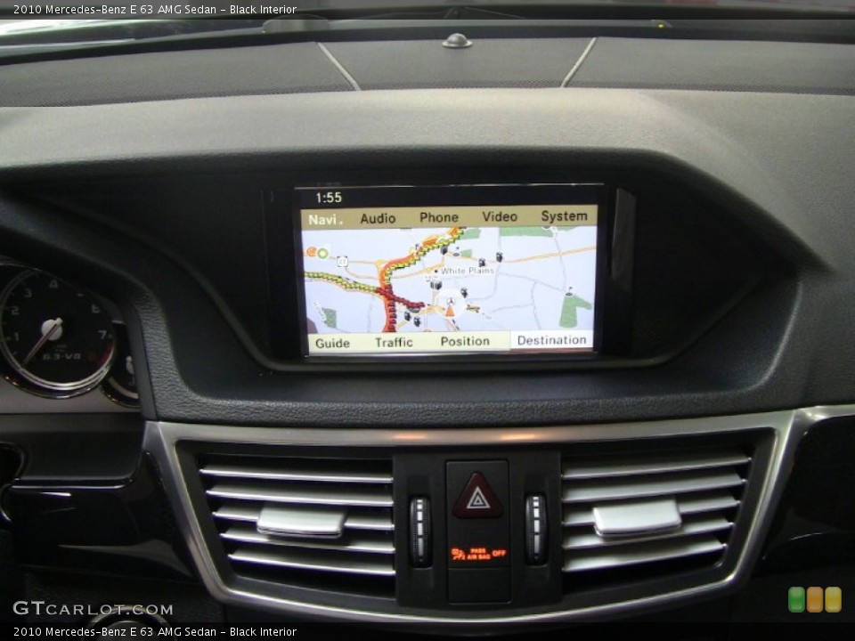 Black Interior Navigation for the 2010 Mercedes-Benz E 63 AMG Sedan #54065564