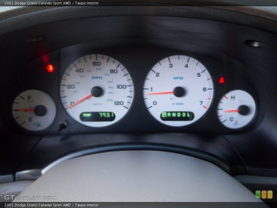 Taupe Interior Gauges for the 2001 Dodge Grand Caravan Sport AWD #54071020
