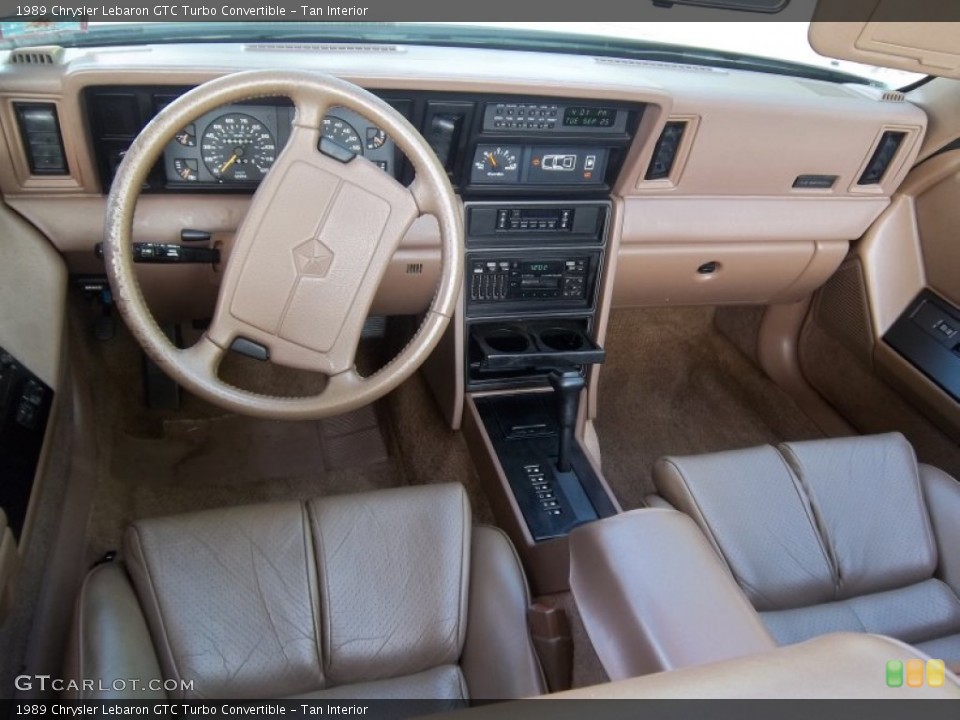 Tan Interior Dashboard for the 1989 Chrysler Lebaron GTC Turbo Convertible #54071439