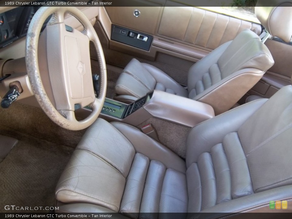 Tan Interior Photo for the 1989 Chrysler Lebaron GTC Turbo Convertible #54071454