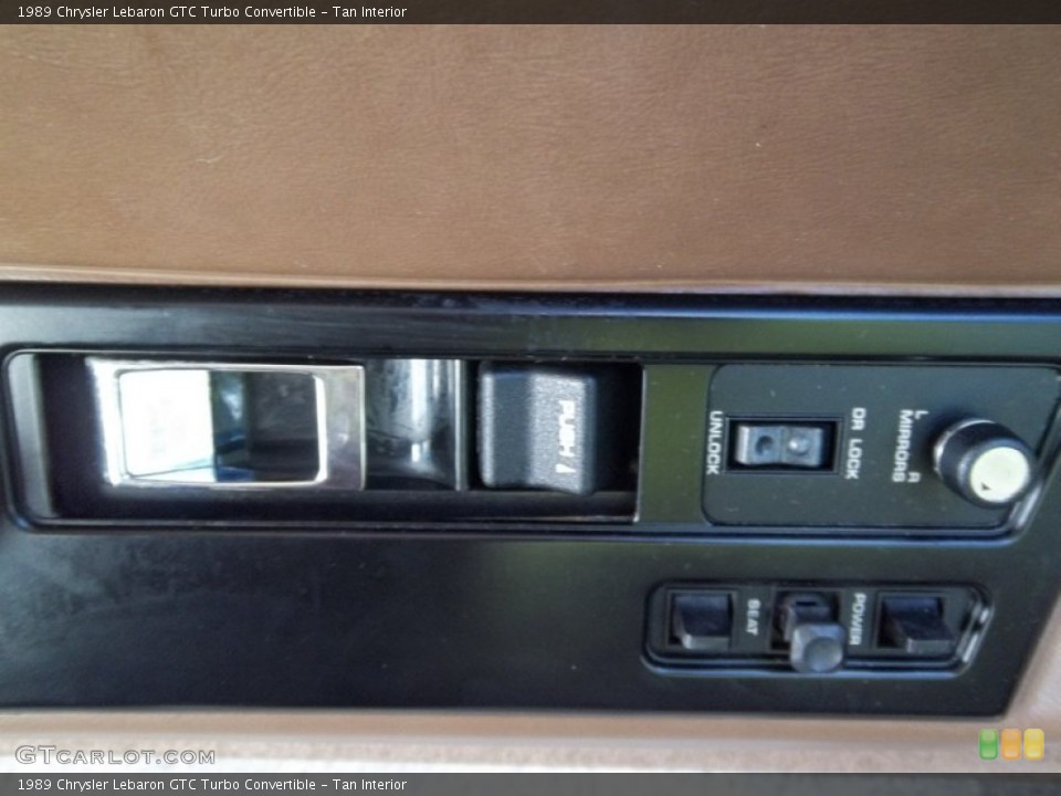Tan Interior Controls for the 1989 Chrysler Lebaron GTC Turbo Convertible #54071473