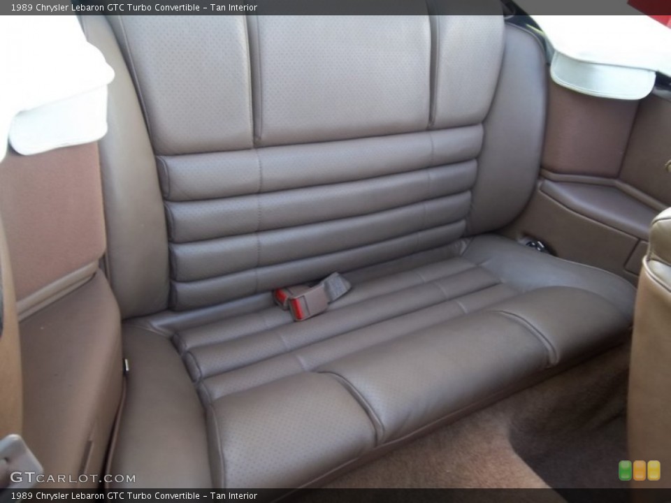 Tan Interior Photo for the 1989 Chrysler Lebaron GTC Turbo Convertible #54071532