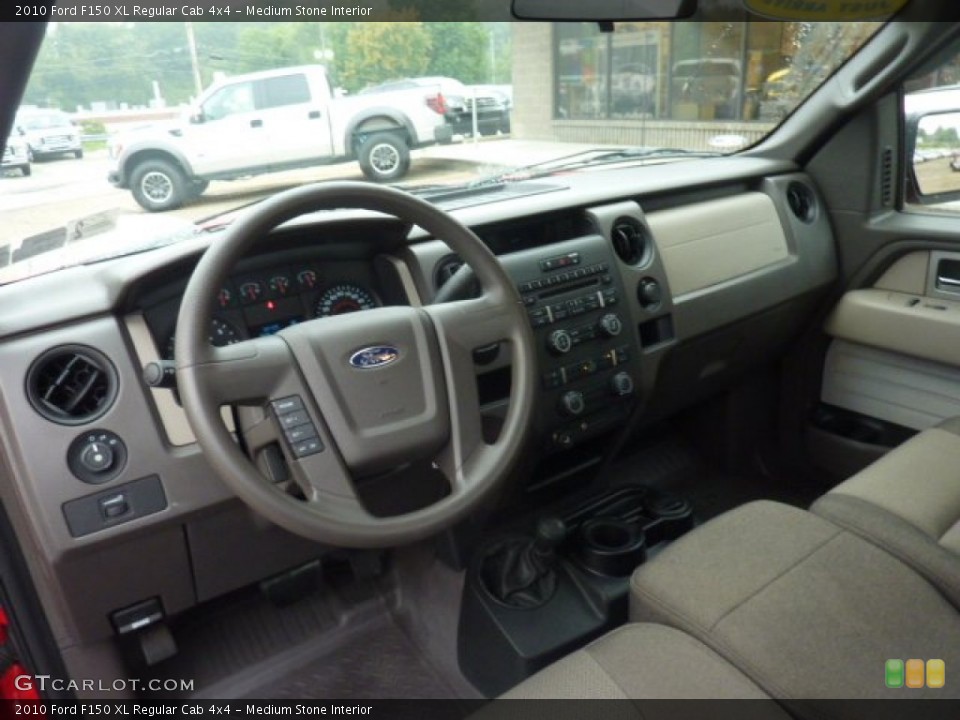 Medium Stone Interior Dashboard for the 2010 Ford F150 XL Regular Cab 4x4 #54073074