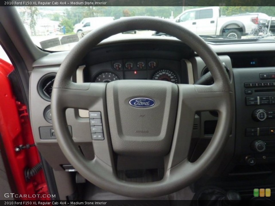 Medium Stone Interior Steering Wheel for the 2010 Ford F150 XL Regular Cab 4x4 #54073101