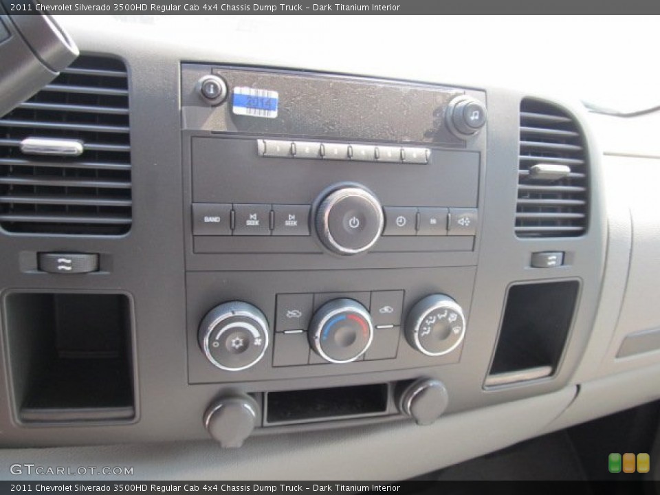 Dark Titanium Interior Controls for the 2011 Chevrolet Silverado 3500HD Regular Cab 4x4 Chassis Dump Truck #54073608