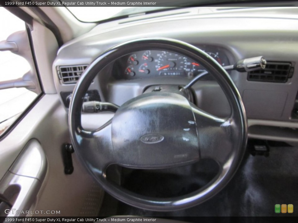 Medium Graphite Interior Steering Wheel for the 1999 Ford F450 Super Duty XL Regular Cab Utility Truck #54073674