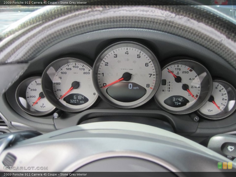 Stone Grey Interior Gauges for the 2009 Porsche 911 Carrera 4S Coupe #54076123