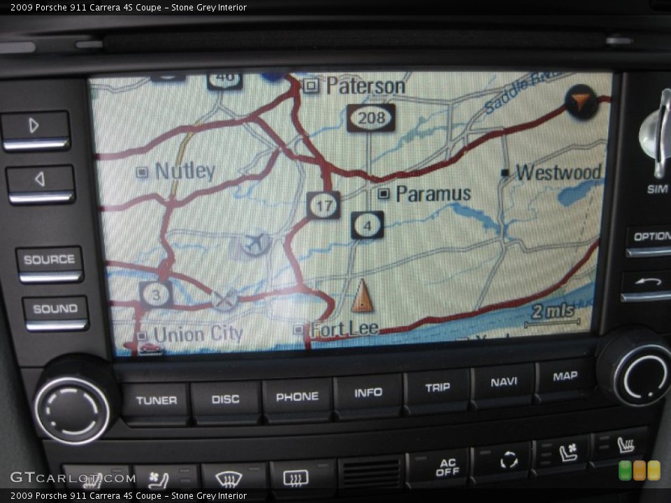 Stone Grey Interior Navigation for the 2009 Porsche 911 Carrera 4S Coupe #54076168