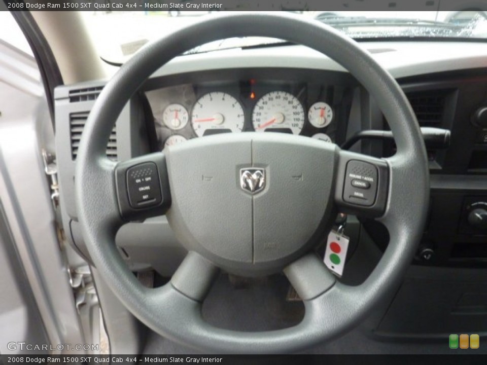 Medium Slate Gray Interior Steering Wheel for the 2008 Dodge Ram 1500 SXT Quad Cab 4x4 #54076713