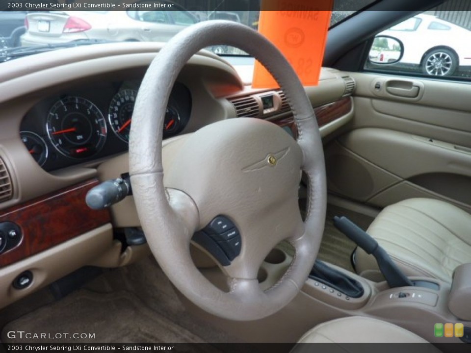 Sandstone Interior Steering Wheel for the 2003 Chrysler Sebring LXi Convertible #54076875