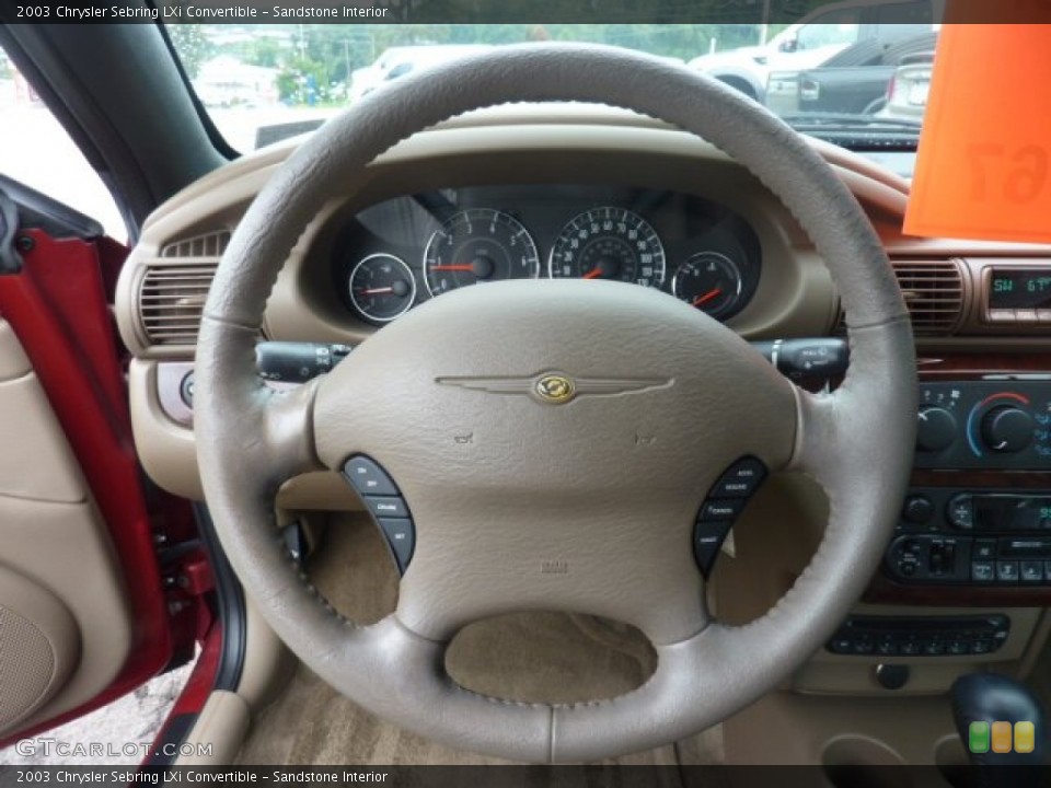 Sandstone Interior Steering Wheel for the 2003 Chrysler Sebring LXi Convertible #54076884