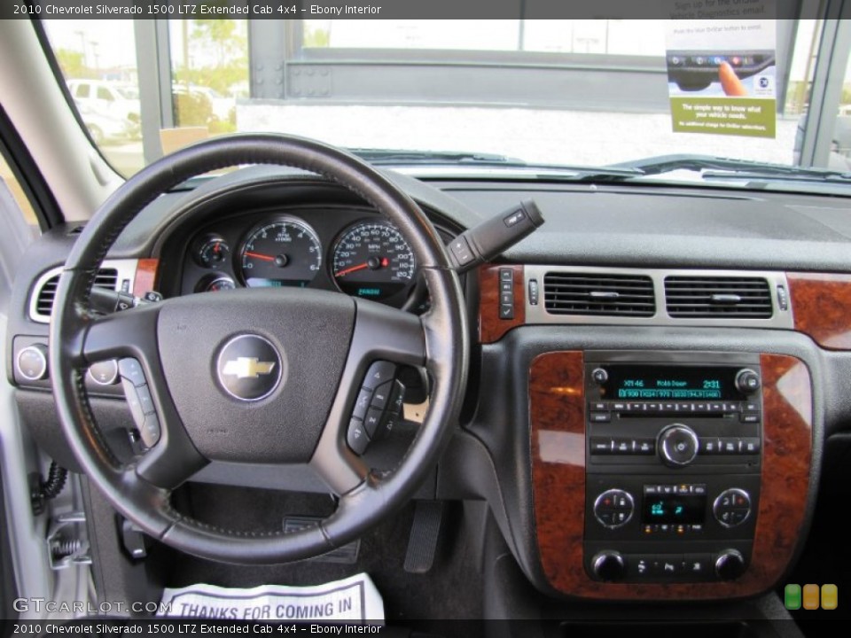 Ebony Interior Dashboard for the 2010 Chevrolet Silverado 1500 LTZ Extended Cab 4x4 #54077730