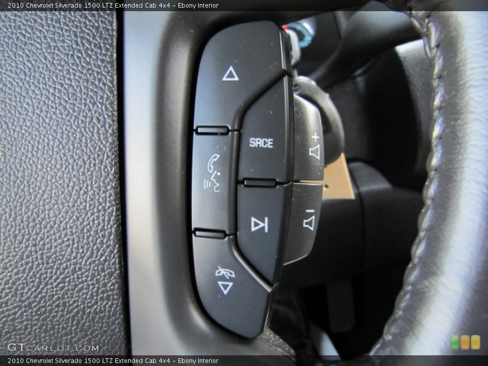 Ebony Interior Controls for the 2010 Chevrolet Silverado 1500 LTZ Extended Cab 4x4 #54077769