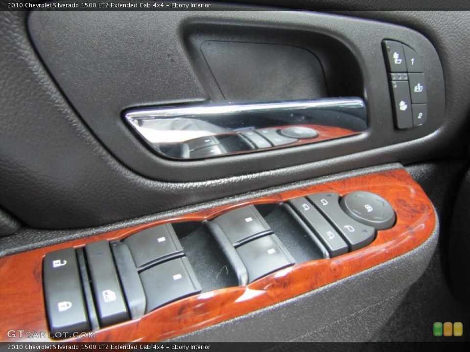 Ebony Interior Controls for the 2010 Chevrolet Silverado 1500 LTZ Extended Cab 4x4 #54077784