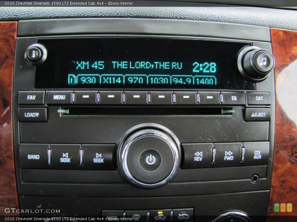 Ebony Interior Audio System for the 2010 Chevrolet Silverado 1500 LTZ Extended Cab 4x4 #54077841