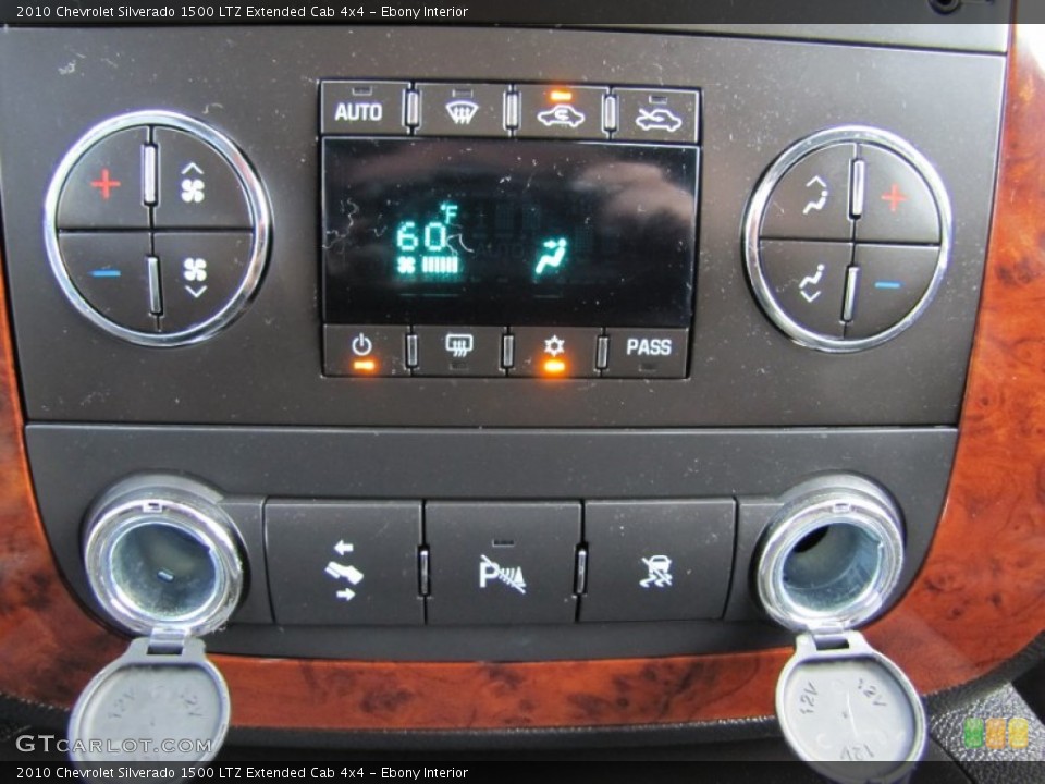 Ebony Interior Controls for the 2010 Chevrolet Silverado 1500 LTZ Extended Cab 4x4 #54077850